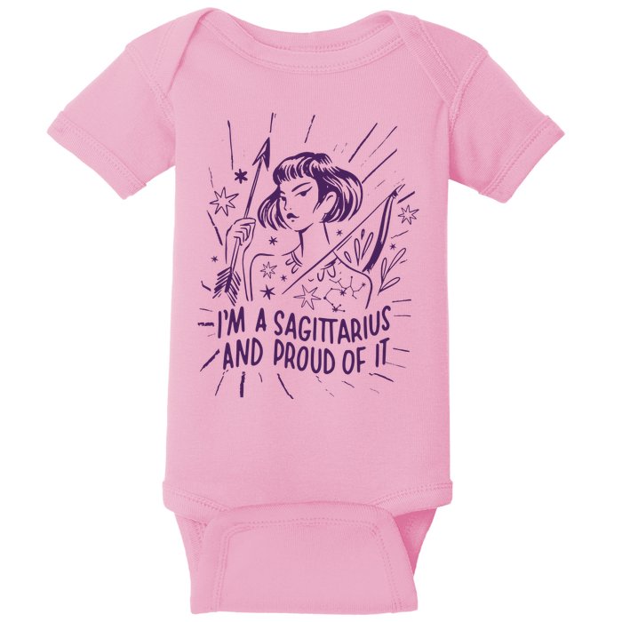 I'm A Sagittarius And Proud Of It Zodiac Birthday Baby Bodysuit