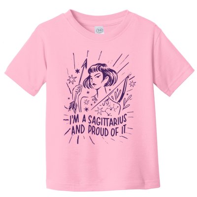 I'm A Sagittarius And Proud Of It Zodiac Birthday Toddler T-Shirt