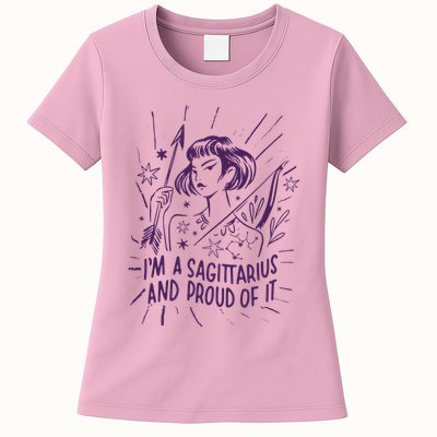 I'm A Sagittarius And Proud Of It Zodiac Birthday Womens T-Shirt