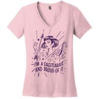 I'm A Sagittarius And Proud Of It Zodiac Birthday Women's V-Neck T-Shirt