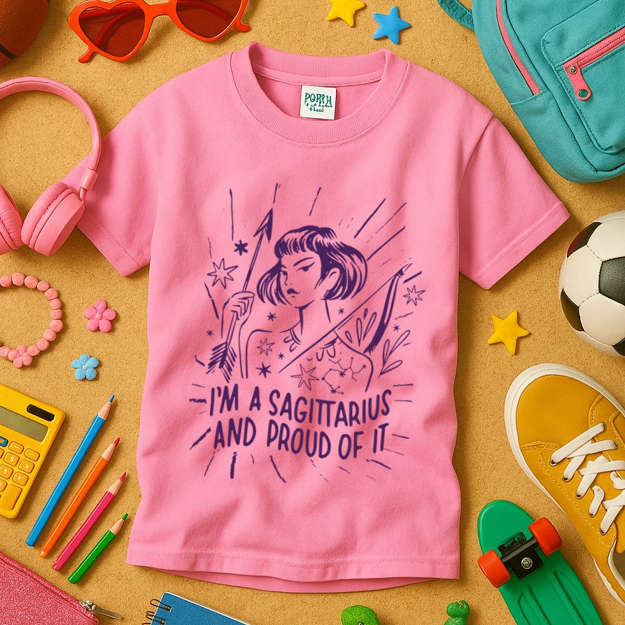 I'm A Sagittarius And Proud Of It Zodiac Birthday Kids T-Shirt