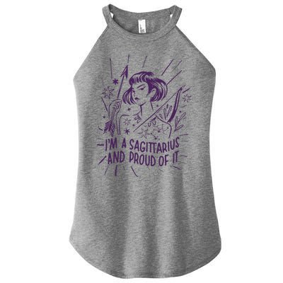 I'm A Sagittarius And Proud Of It Zodiac Birthday Women's Perfect Tri Rocker Tank