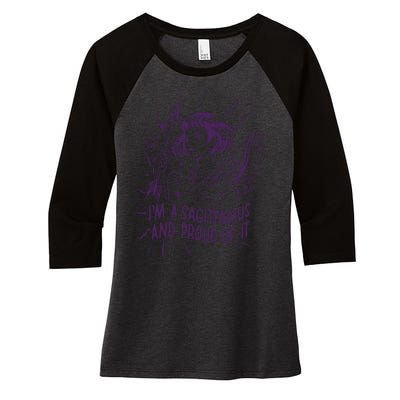 I'm A Sagittarius And Proud Of It Zodiac Birthday Women's Tri-Blend 3/4-Sleeve Raglan Shirt