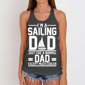 I'm A Sailing Dad Like A Normal Dad But Much Cooler Women's Knotted Racerback Tank