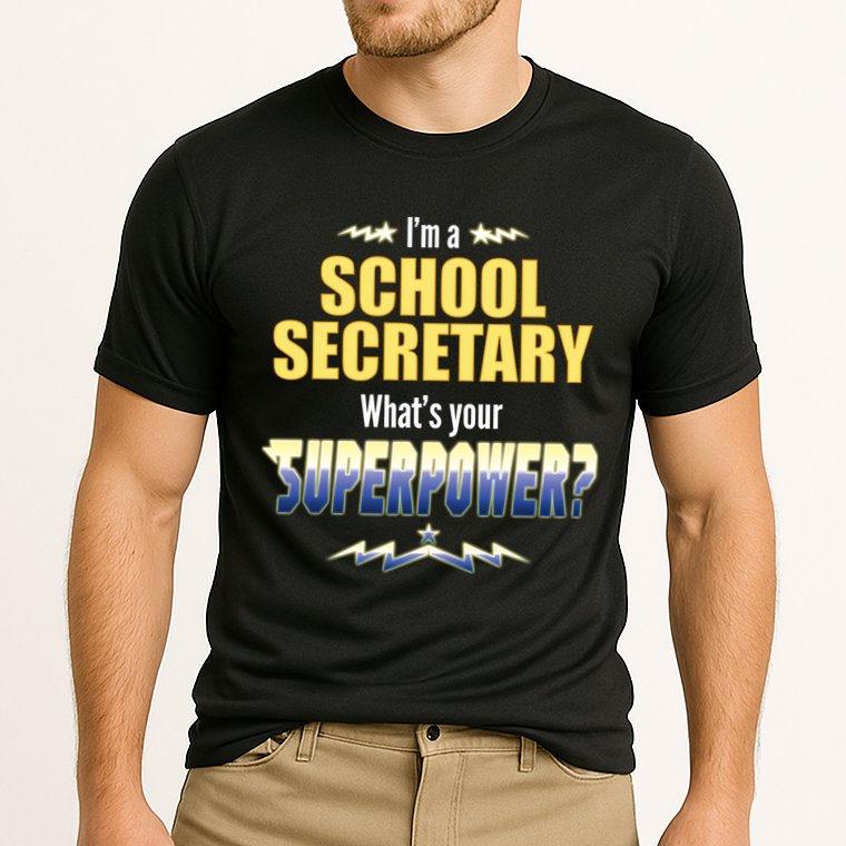 I'm A School Secretary What's Your Superpower? Cooling Performance Crew T-Shirt