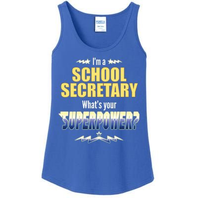 I'm A School Secretary What's Your Superpower? Ladies Essential Tank