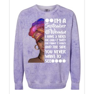 I'm a September Woman Colorblast Crewneck Sweatshirt