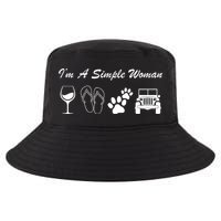 I'm A Simple Woman Living A Simple Life Cool Comfort Performance Bucket Hat