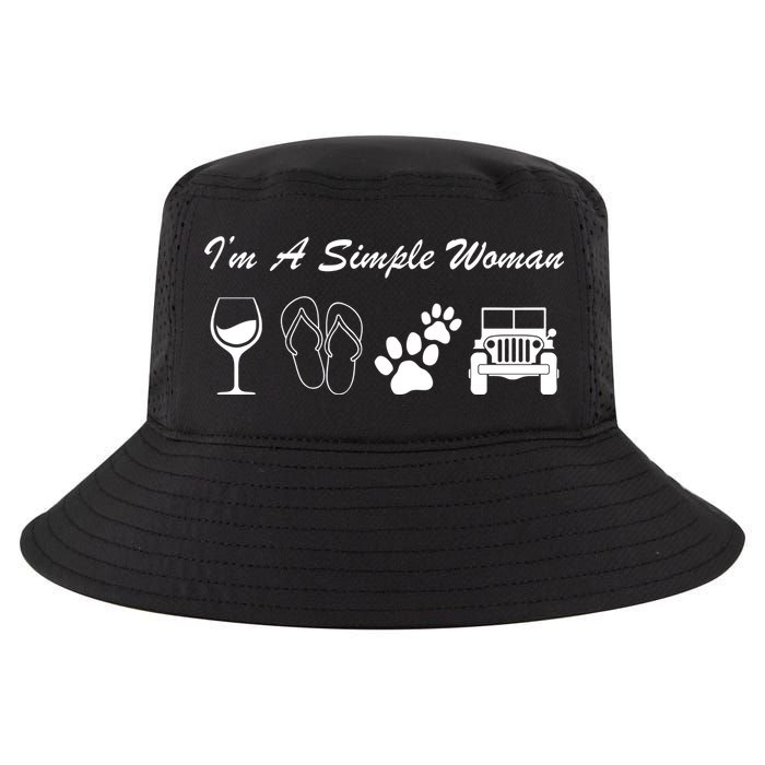 I'm A Simple Woman Living A Simple Life Cool Comfort Performance Bucket Hat