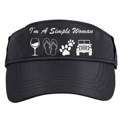 I'm A Simple Woman Living A Simple Life Adult Drive Performance Visor