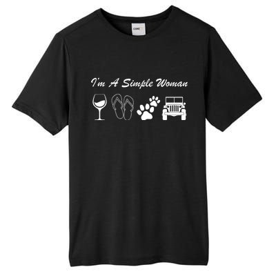 I'm A Simple Woman Living A Simple Life Tall Fusion ChromaSoft Performance T-Shirt