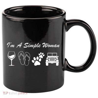 I'm A Simple Woman Living A Simple Life 11oz C Handle Ceramic Mug