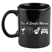 I'm A Simple Woman Living A Simple Life 11oz C Handle Ceramic Mug