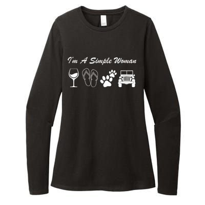 I'm A Simple Woman Living A Simple Life Womens CVC Long Sleeve Shirt