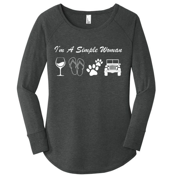 I'm A Simple Woman Living A Simple Life Women's Perfect Tri Tunic Long Sleeve Shirt