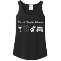 I'm A Simple Woman Living A Simple Life Ladies Essential Tank