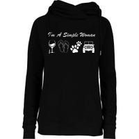 I'm A Simple Woman Living A Simple Life Womens Funnel Neck Pullover Hood