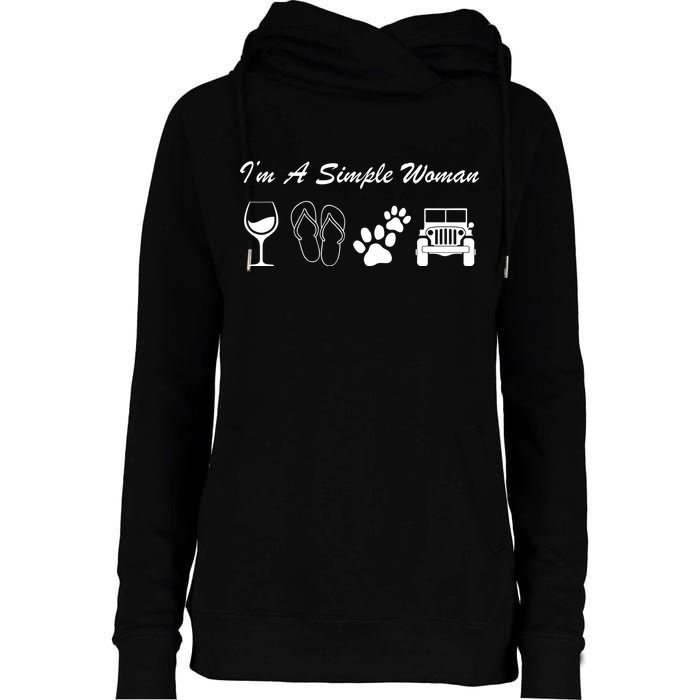 I'm A Simple Woman Living A Simple Life Womens Funnel Neck Pullover Hood