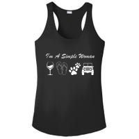 I'm A Simple Woman Living A Simple Life Ladies PosiCharge Competitor Racerback Tank