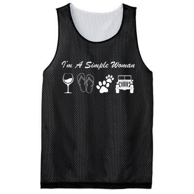 I'm A Simple Woman Living A Simple Life Mesh Reversible Basketball Jersey Tank