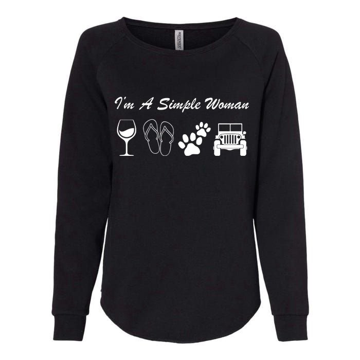 I'm A Simple Woman Living A Simple Life Womens California Wash Sweatshirt