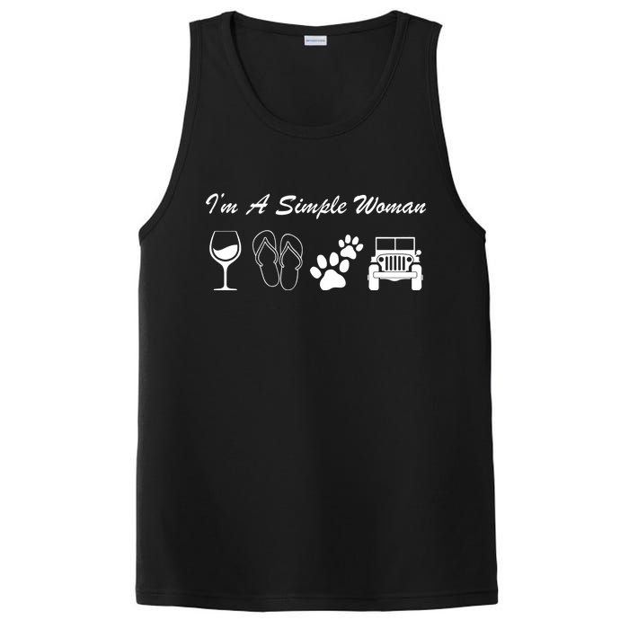 I'm A Simple Woman Living A Simple Life PosiCharge Competitor Tank