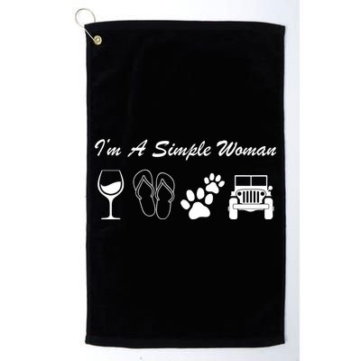 I'm A Simple Woman Living A Simple Life Golf Towel