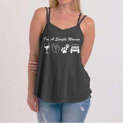 I'm A Simple Woman Living A Simple Life Women's Strappy Tank