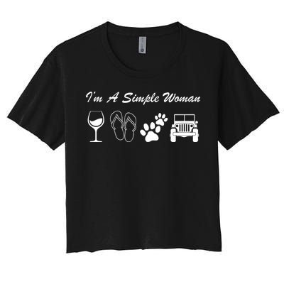 I'm A Simple Woman Living A Simple Life Women's Crop Top Tee