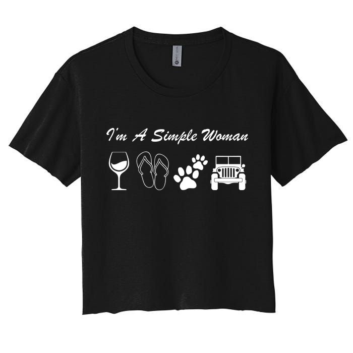 I'm A Simple Woman Living A Simple Life Women's Crop Top Tee