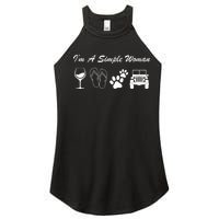 I'm A Simple Woman Living A Simple Life Women's Perfect Tri Rocker Tank