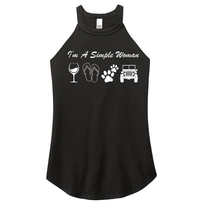 I'm A Simple Woman Living A Simple Life Women's Perfect Tri Rocker Tank