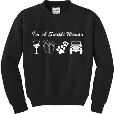 I'm A Simple Woman Living A Simple Life Kids Sweatshirt