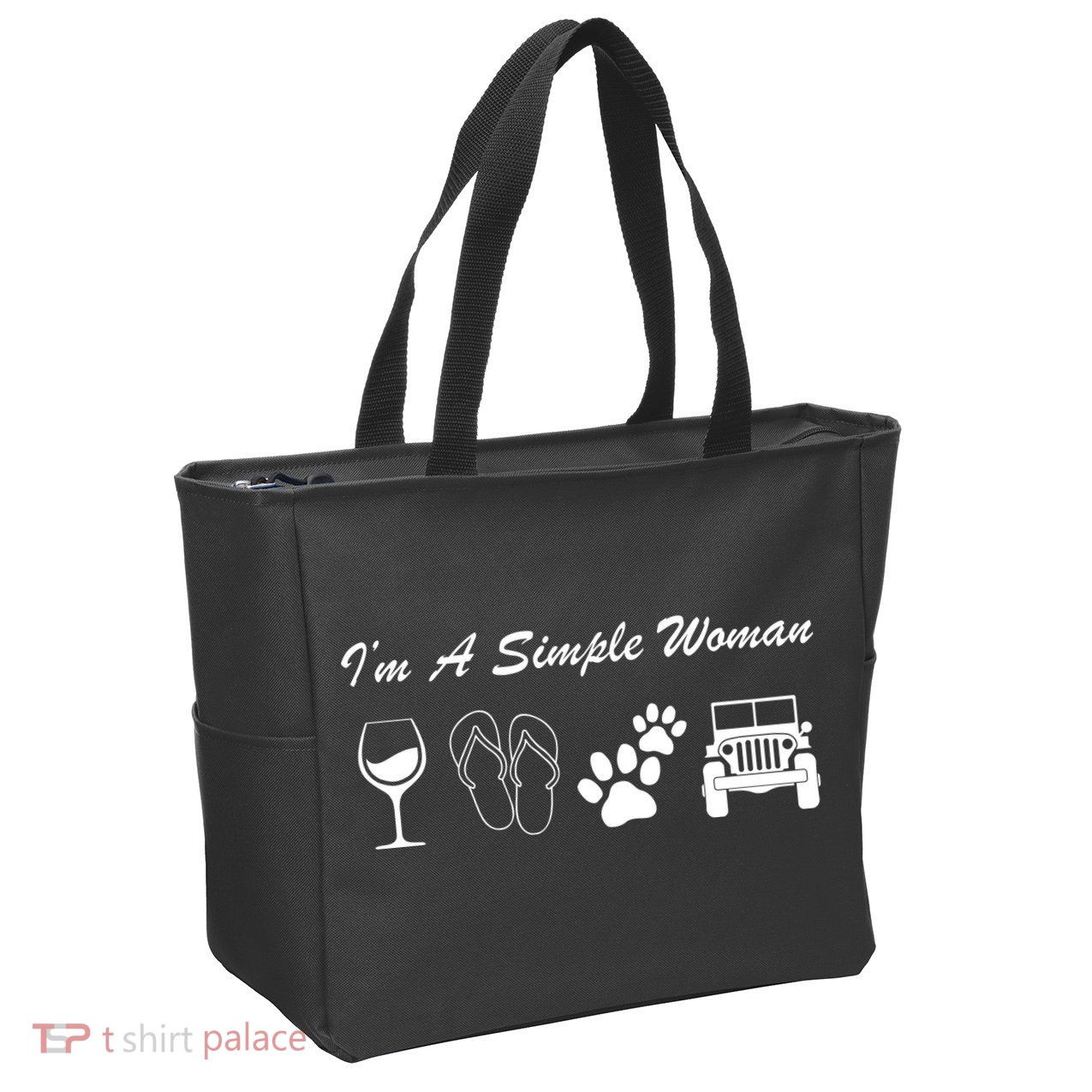 I'm A Simple Woman Living A Simple Life Zip Tote Bag