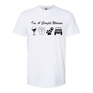 I'm A Simple Woman Living A Simple Life Softstyle CVC T-Shirt