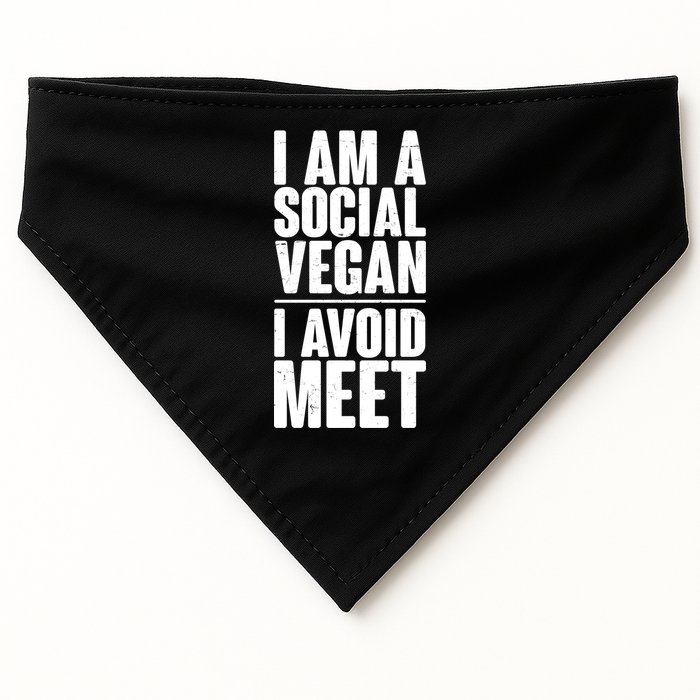 I'm A Social Vegan I Avoid Meet USA-Made Doggie Bandana