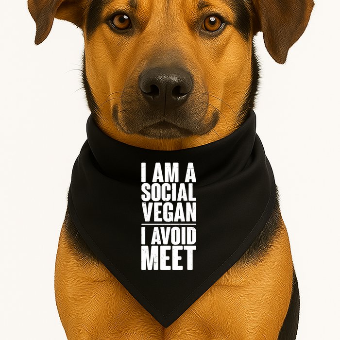 I'm A Social Vegan I Avoid Meet USA-Made Doggie Bandana