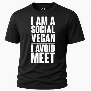 I'm A Social Vegan I Avoid Meet Cooling Performance Crew T-Shirt