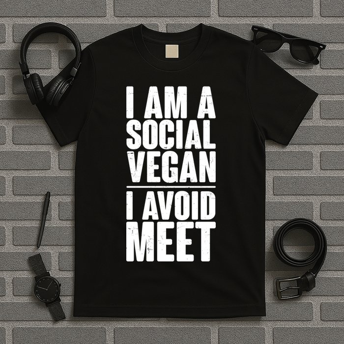 I'm A Social Vegan I Avoid Meet T-Shirt