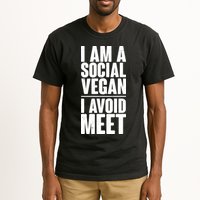 I'm A Social Vegan I Avoid Meet Tall T-Shirt