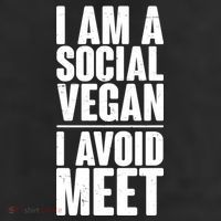 I'm A Social Vegan I Avoid Meet Adult Drive Performance Visor