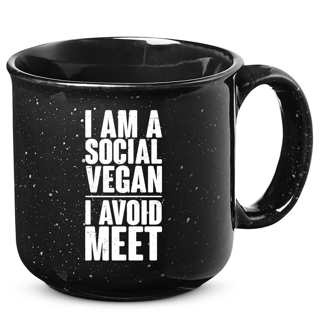 I'm A Social Vegan I Avoid Meet 15oz Campfire Ceramic Mug