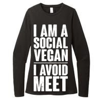 I'm A Social Vegan I Avoid Meet Womens CVC Long Sleeve Shirt