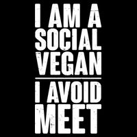 I'm A Social Vegan I Avoid Meet Flatbill Hat