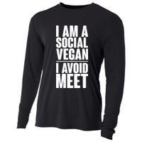 I'm A Social Vegan I Avoid Meet Cooling Performance Long Sleeve Crew