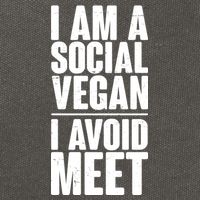 I'm A Social Vegan I Avoid Meet Cotton Canvas Backpack