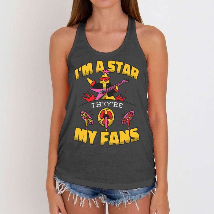 I'm A Star They're My Fans TV Show Spoof Women's Knotted Racerback Tank
