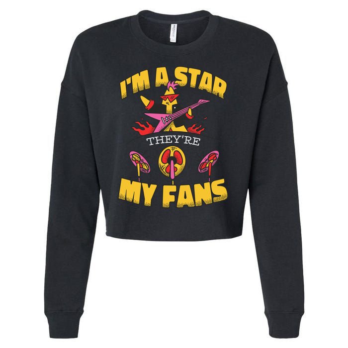 I'm A Star They're My Fans TV Show Spoof Cropped Pullover Crew