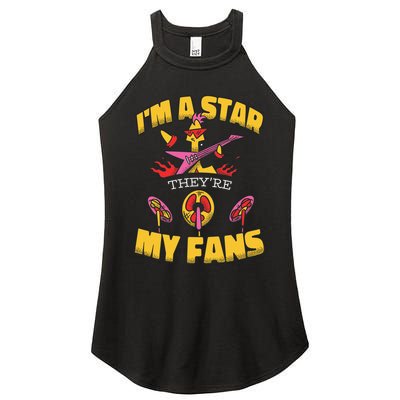 I'm A Star They're My Fans TV Show Spoof Women's Perfect Tri Rocker Tank