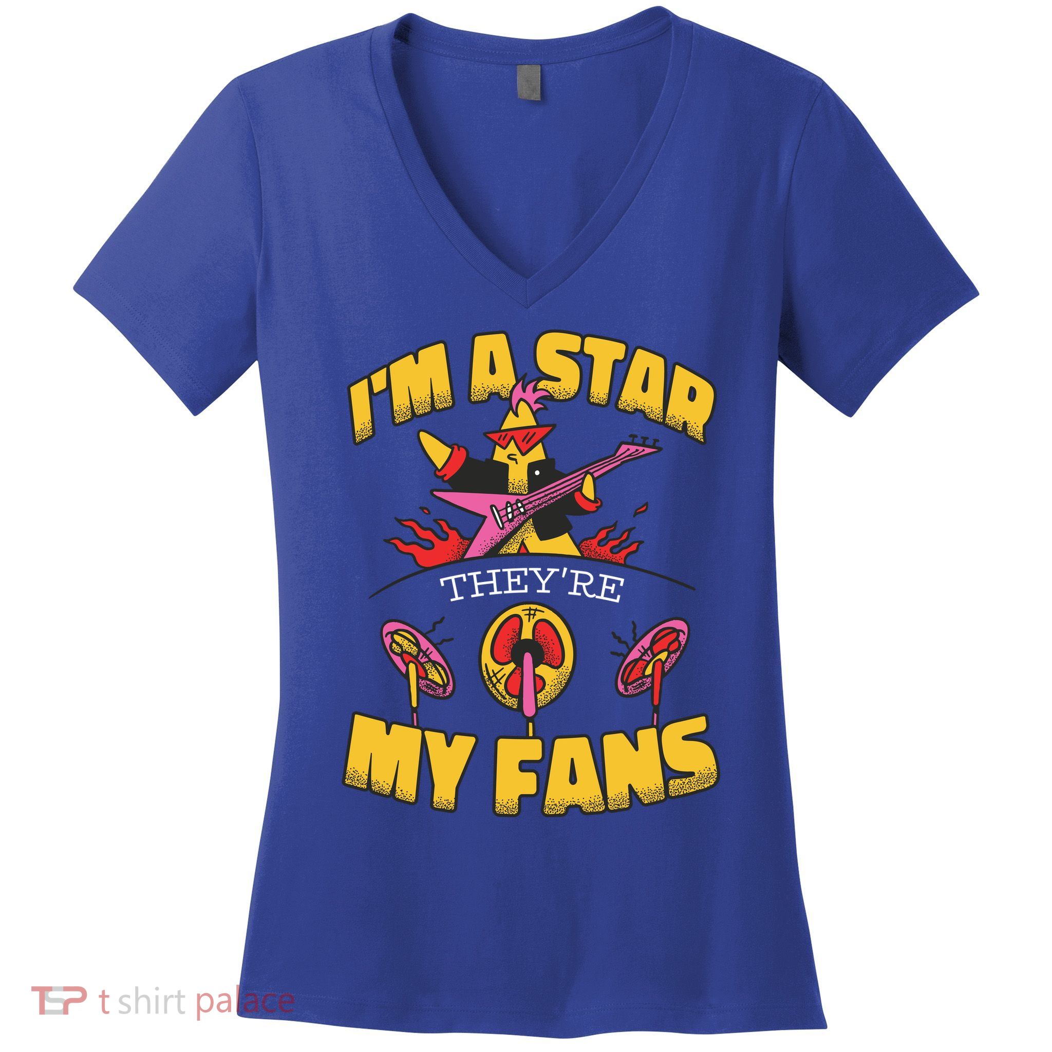 I'm A Star They're My Fans TV Show Spoof Women's V-Neck T-Shirt